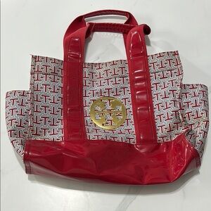 Tory Burch Red and Gold Women's Tote Bag